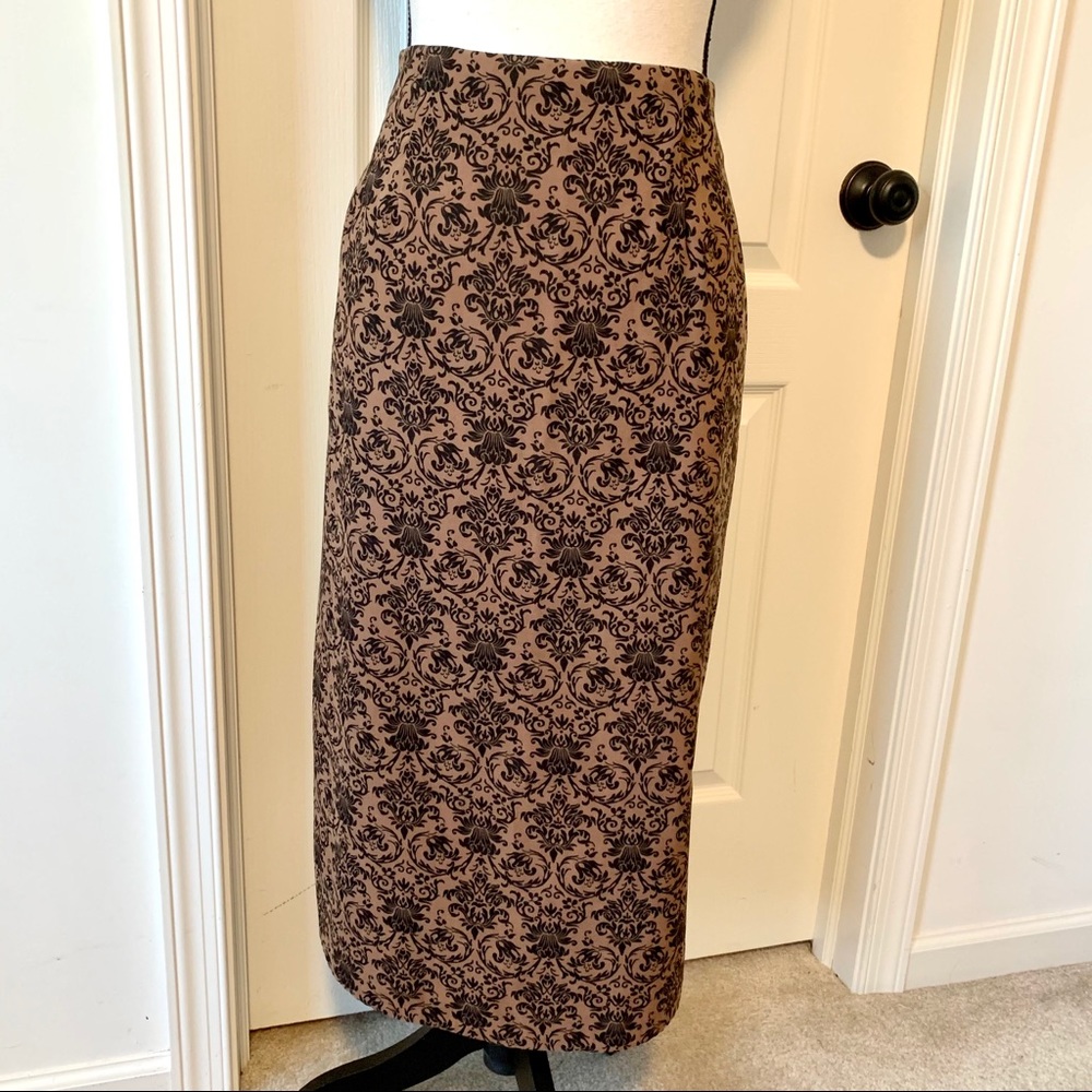 BRIGGS Petite Paisley Midi Pencil Skirt—SZ. 10P